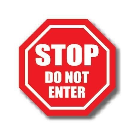 Ergomat 32in OCTAGON SIGNS - Stop Do Not Enter DSV-SIGN 1024 #0018 -UEN
